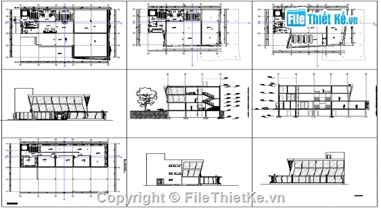 bản vẽ 3 tầng,nhà 3 tầng,file cad 3 tầng